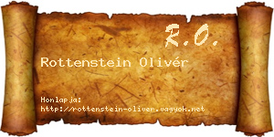 Rottenstein Olivér névjegykártya